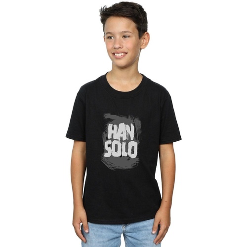 Abbigliamento Bambino T-shirt maniche corte Disney Han Solo Text Nero