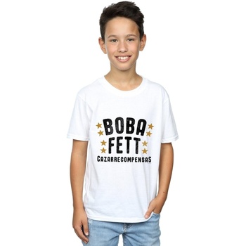 Abbigliamento Bambino T-shirt maniche corte Disney Boba Fett Legends Tribute Bianco