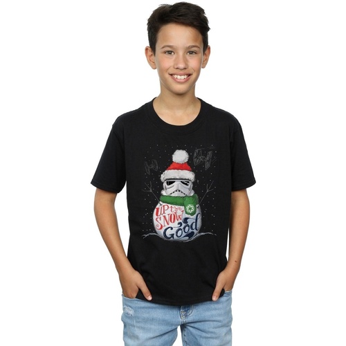 Abbigliamento Bambino T-shirt maniche corte Disney Stormtrooper Up To Snow Good Nero