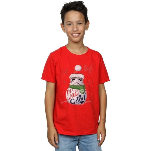 Abbigliamento Bambino T-shirt maniche corte Disney Stormtrooper Up To Snow Good Rosso