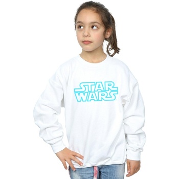 Abbigliamento Bambina Felpe Disney Neon Sign Logo Bianco