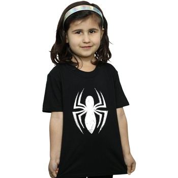 Abbigliamento Bambina T-shirts a maniche lunghe Marvel Spider-Man Ultimate Spider Logo Nero