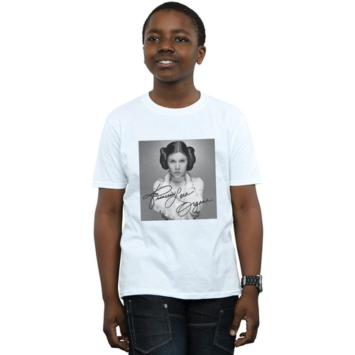 Abbigliamento Bambino T-shirt maniche corte Disney Princess Leia Organa Bianco