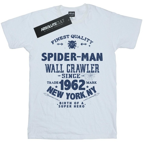Abbigliamento Bambina T-shirts a maniche lunghe Marvel Spider-Man Finest Quality Bianco