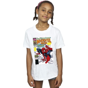 Abbigliamento Bambina T-shirts a maniche lunghe Marvel Spider-Man  Age Comic Cover Bianco