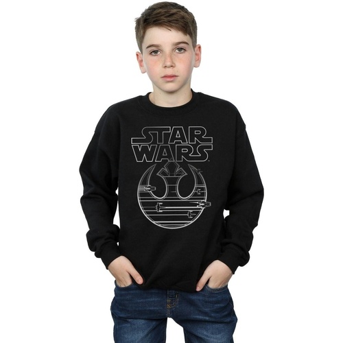 Abbigliamento Bambino Felpe Disney The Last Jedi Resistance Logo Metallic Nero