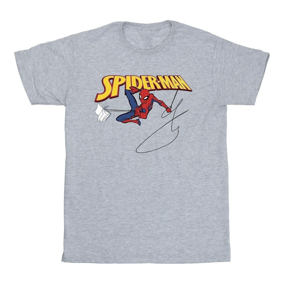 Abbigliamento Bambina T-shirts a maniche lunghe Marvel Spider-Man With A Book Grigio