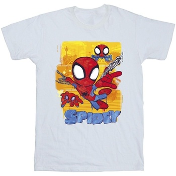 Abbigliamento Bambina T-shirts a maniche lunghe Marvel Spidey And His Amazing Friends Flying Bianco
