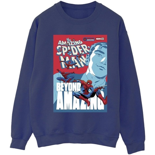 Abbigliamento Donna Felpe Marvel Spider-Man Beyond Amazing Cover Blu