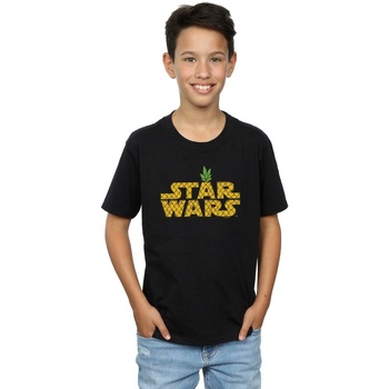 Abbigliamento Bambino T-shirt maniche corte Disney Pineapple Logo Nero