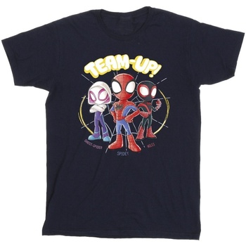 Abbigliamento Bambina T-shirts a maniche lunghe Marvel Spidey And His Amazing Friends Sketch Blu