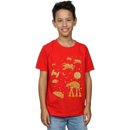 Abbigliamento Bambino T-shirt maniche corte Disney Gingerbread Battle Rosso