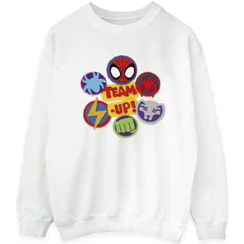 Abbigliamento Donna Felpe Marvel Spidey And His Amazing Friends Team Up Bianco
