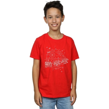 Abbigliamento Bambino T-shirt maniche corte Disney Death Star Sleigh Rosso