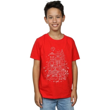 Abbigliamento Bambino T-shirt maniche corte Disney Empire Christmas Rosso