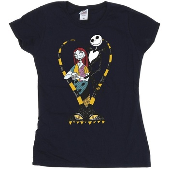 Abbigliamento Donna T-shirts a maniche lunghe Nightmare Before Christmas Heart Jack Blu