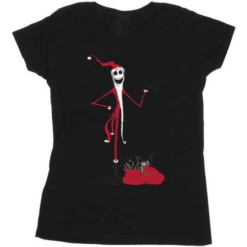 Abbigliamento Donna T-shirts a maniche lunghe Nightmare Before Christmas BI35711 Nero