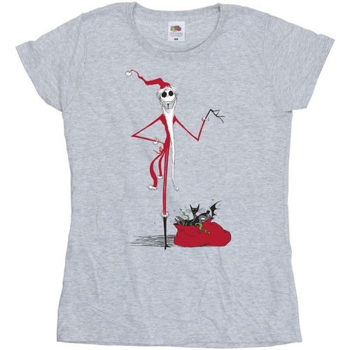 Abbigliamento Donna T-shirts a maniche lunghe Nightmare Before Christmas BI35711 Grigio