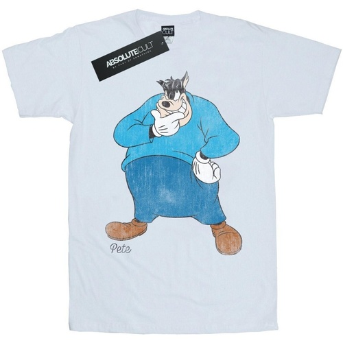 Abbigliamento Donna T-shirts a maniche lunghe Disney Classic Pete Bianco