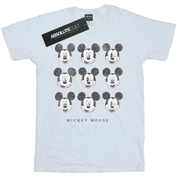 Abbigliamento Donna T-shirts a maniche lunghe Disney Mickey Mouse Wink And Smile Bianco
