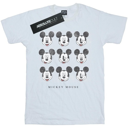 Abbigliamento Donna T-shirts a maniche lunghe Disney Mickey Mouse Wink And Smile Bianco