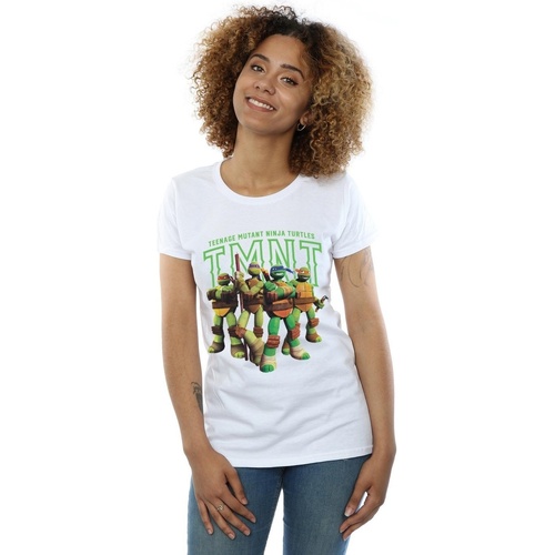 Abbigliamento Donna T-shirts a maniche lunghe Tmnt CGI Squad Bianco
