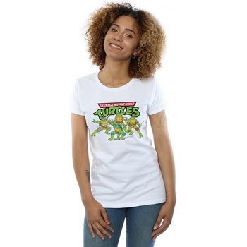 Abbigliamento Donna T-shirts a maniche lunghe Tmnt Classic Cartoon Squad Bianco