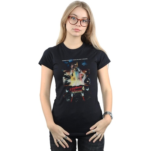 Abbigliamento Donna T-shirts a maniche lunghe A Nightmare On Elm Street The Dream Master Nero