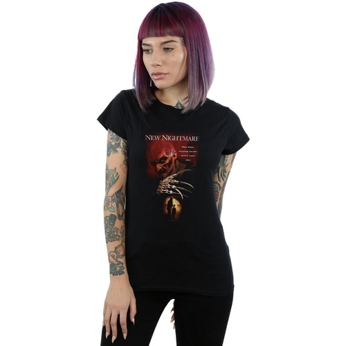 Abbigliamento Donna T-shirts a maniche lunghe A Nightmare On Elm Street New Nightmare Nero