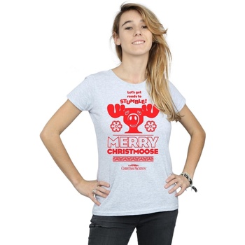Abbigliamento Donna T-shirts a maniche lunghe National Lampoon´s Christmas Va Merry Christmoose Grigio