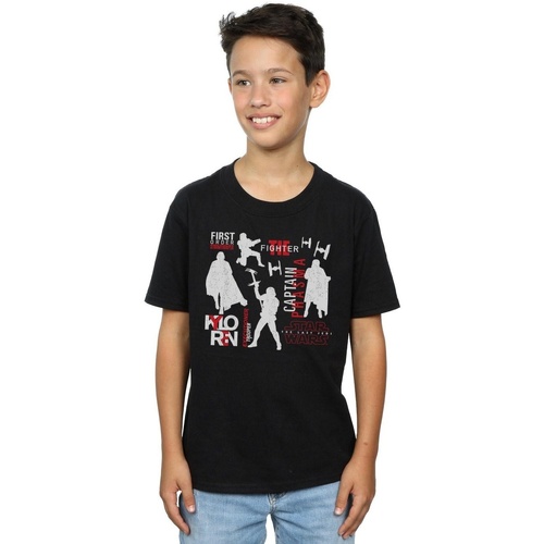 Abbigliamento Bambino T-shirt maniche corte Disney The Last Jedi First Order Silhouettes Nero