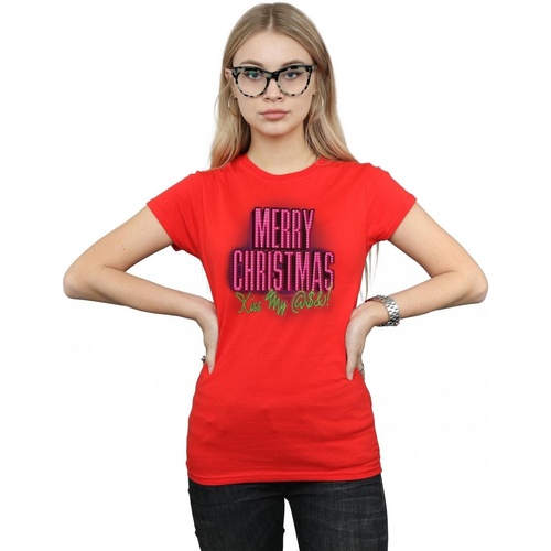 Abbigliamento Donna T-shirts a maniche lunghe National Lampoon´s Christmas Va Kiss My Ass Rosso