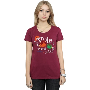 Abbigliamento Donna T-shirts a maniche lunghe National Lampoon´s Christmas Va Yule Crack Up Multicolore