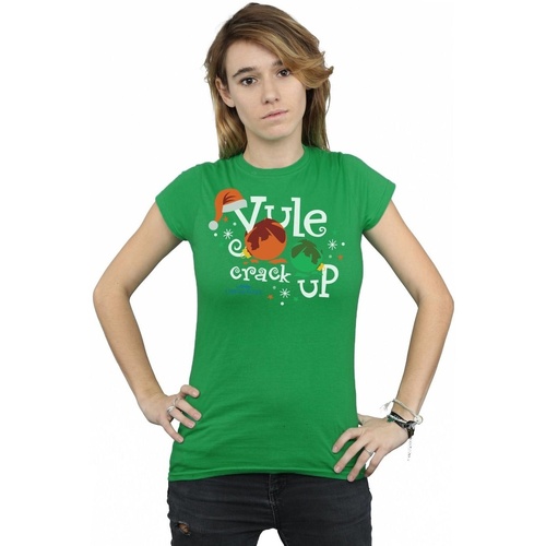 Abbigliamento Donna T-shirts a maniche lunghe National Lampoon´s Christmas Va Yule Crack Up Verde