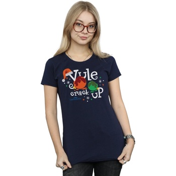Abbigliamento Donna T-shirts a maniche lunghe National Lampoon´s Christmas Va Yule Crack Up Blu