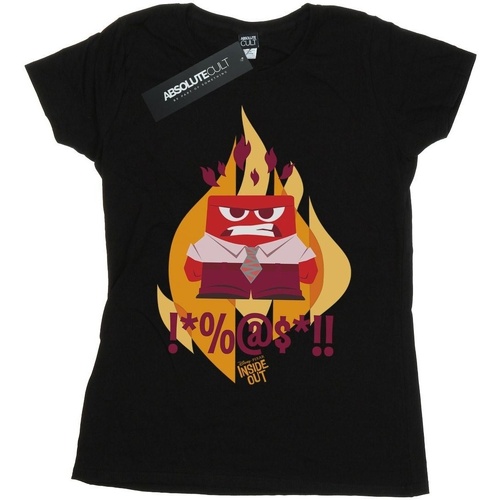 Abbigliamento Donna T-shirts a maniche lunghe Disney Inside Out Fired Up Nero