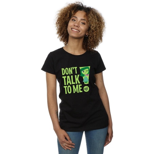 Abbigliamento Donna T-shirts a maniche lunghe Disney Inside Out Don't Talk to Me Nero