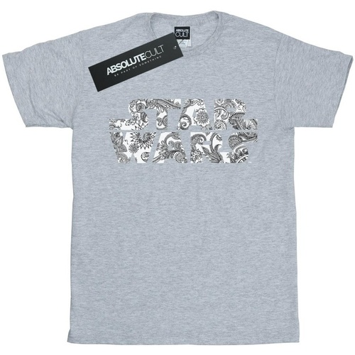 Abbigliamento Bambina T-shirts a maniche lunghe Disney Ornamental Logo Grigio