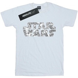 Abbigliamento Bambina T-shirts a maniche lunghe Disney Ornamental Logo Bianco