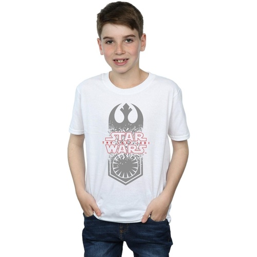 Abbigliamento Bambino T-shirt maniche corte Disney The Last Jedi Symbol Crash Bianco