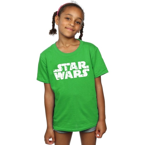 Abbigliamento Bambina T-shirts a maniche lunghe Disney Christmas Logo Verde