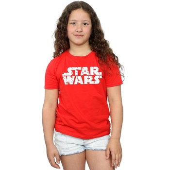 Abbigliamento Bambina T-shirts a maniche lunghe Disney Christmas Logo Rosso