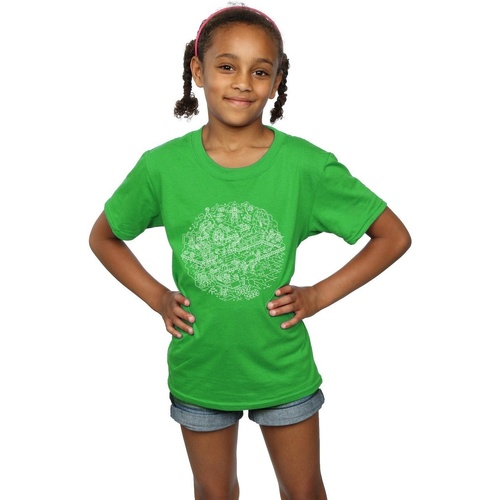 Abbigliamento Bambina T-shirts a maniche lunghe Disney Christmas Death Star Verde