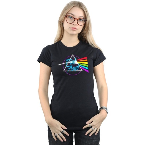 Abbigliamento Donna T-shirts a maniche lunghe Pink Floyd Neon Darkside Nero