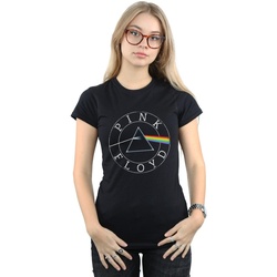 Abbigliamento Donna T-shirts a maniche lunghe Pink Floyd Prism Circle Logo Nero