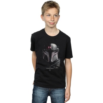 Abbigliamento Bambino T-shirt maniche corte Disney The Mandalorian Poster Nero