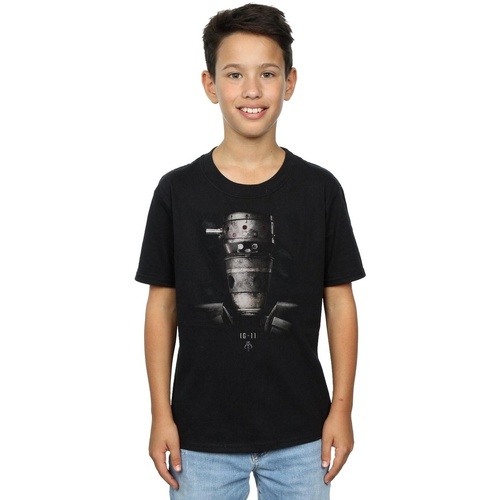 Abbigliamento Bambino T-shirt maniche corte Disney The Mandalorian IG-11 Droid Poster Nero
