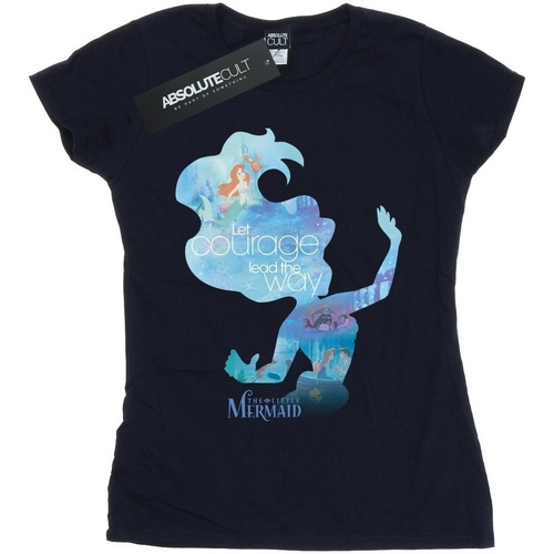 Abbigliamento Donna T-shirts a maniche lunghe Disney Ariel Filled Silhouette Blu