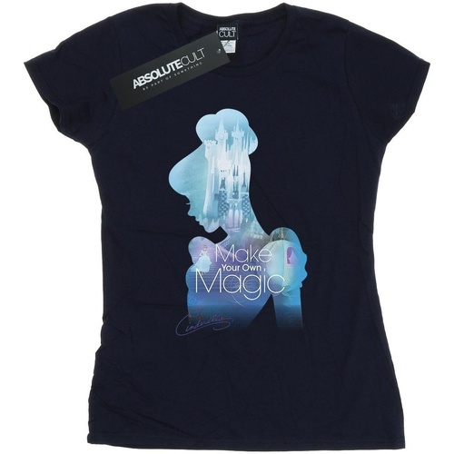 Abbigliamento Donna T-shirts a maniche lunghe Disney Cinderella Filled Silhouette Blu