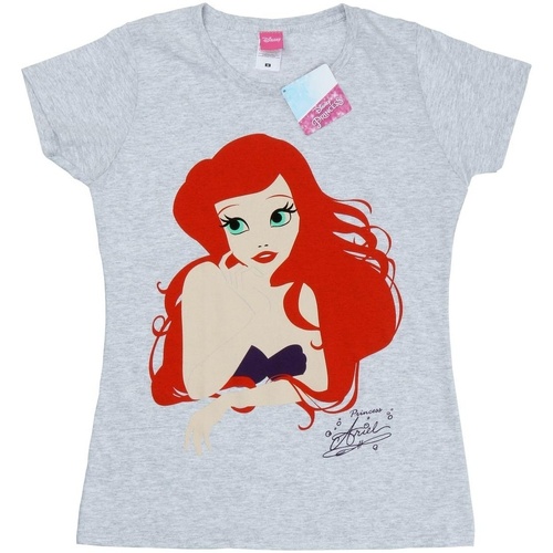 Abbigliamento Donna T-shirts a maniche lunghe Disney The Little Mermaid Ariel Silhouette Grigio